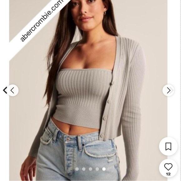 Abercrombie Ribbed Knit Cardigan Set - Picture 4 of 13
